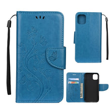 Load image into Gallery viewer, Butterfly Flower Pattern Horizontal Flip Leather Case with Holder &amp; Card Slots &amp; Wallet, For iPhone 11 Pro, For iPhone 11, For iPhone 11 Pro Max