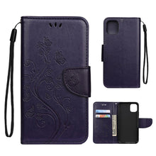 Load image into Gallery viewer, Butterfly Flower Pattern Horizontal Flip Leather Case with Holder &amp; Card Slots &amp; Wallet, For iPhone 11 Pro, For iPhone 11, For iPhone 11 Pro Max