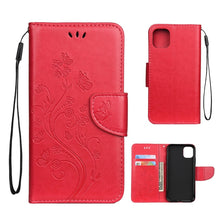 Load image into Gallery viewer, Butterfly Flower Pattern Horizontal Flip Leather Case with Holder &amp; Card Slots &amp; Wallet, For iPhone 11 Pro, For iPhone 11, For iPhone 11 Pro Max