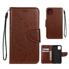 Load image into Gallery viewer, Butterfly Flower Pattern Horizontal Flip Leather Case with Holder &amp; Card Slots &amp; Wallet, For iPhone 11 Pro, For iPhone 11, For iPhone 11 Pro Max
