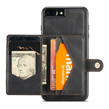 Load image into Gallery viewer, JEEHOOD Retro Magnetic Detachable Protective Case with Wallet &amp; Card Slot &amp; Holder, For iPhone 8 Plus &amp; 7 Plus, For iPhone SE 2022 / SE 2020 &amp; 8 &amp; 7, For iPhone X / XS, For iPhone XR, For iPhone XS Max, For iPhone 11 Pro, For iPhone 11                 ...