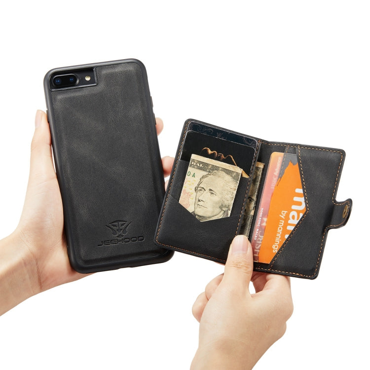 JEEHOOD Retro Magnetic Detachable Protective Case with Wallet & Card Slot & Holder, For iPhone 8 Plus & 7 Plus, For iPhone SE 2022 / SE 2020 & 8 & 7, For iPhone X / XS, For iPhone XR, For iPhone XS Max, For iPhone 11 Pro, For iPhone 11                 ...