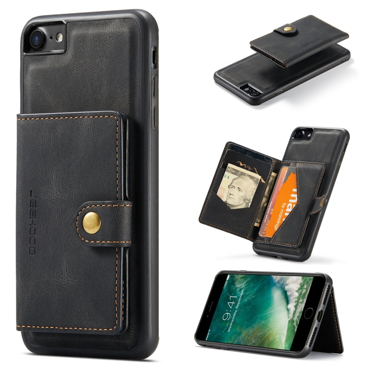 JEEHOOD Retro Magnetic Detachable Protective Case with Wallet & Card Slot & Holder, For iPhone 8 Plus & 7 Plus, For iPhone SE 2022 / SE 2020 & 8 & 7, For iPhone X / XS, For iPhone XR, For iPhone XS Max, For iPhone 11 Pro, For iPhone 11                 ...