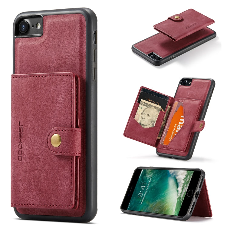 JEEHOOD Retro Magnetic Detachable Protective Case with Wallet & Card Slot & Holder, For iPhone 8 Plus & 7 Plus, For iPhone SE 2022 / SE 2020 & 8 & 7, For iPhone X / XS, For iPhone XR, For iPhone XS Max, For iPhone 11 Pro, For iPhone 11                 ...