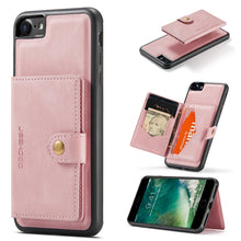 Load image into Gallery viewer, JEEHOOD Retro Magnetic Detachable Protective Case with Wallet &amp; Card Slot &amp; Holder, For iPhone 8 Plus &amp; 7 Plus, For iPhone SE 2022 / SE 2020 &amp; 8 &amp; 7, For iPhone X / XS, For iPhone XR, For iPhone XS Max, For iPhone 11 Pro, For iPhone 11                 ...