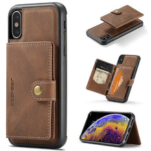 Load image into Gallery viewer, JEEHOOD Retro Magnetic Detachable Protective Case with Wallet &amp; Card Slot &amp; Holder, For iPhone 8 Plus &amp; 7 Plus, For iPhone SE 2022 / SE 2020 &amp; 8 &amp; 7, For iPhone X / XS, For iPhone XR, For iPhone XS Max, For iPhone 11 Pro, For iPhone 11                 ...