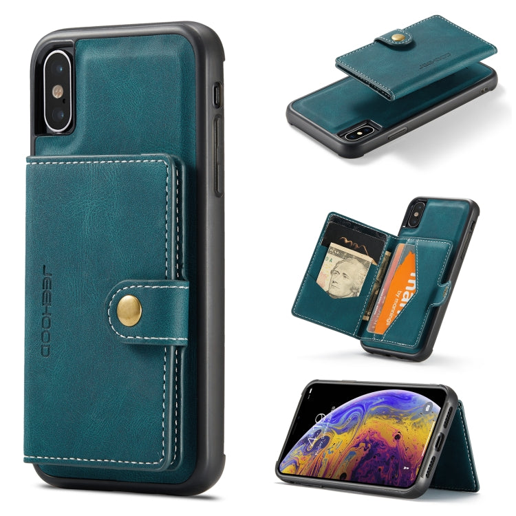 JEEHOOD Retro Magnetic Detachable Protective Case with Wallet & Card Slot & Holder, For iPhone 8 Plus & 7 Plus, For iPhone SE 2022 / SE 2020 & 8 & 7, For iPhone X / XS, For iPhone XR, For iPhone XS Max, For iPhone 11 Pro, For iPhone 11                 ...
