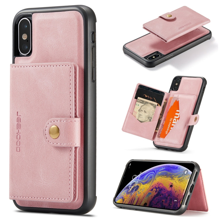 JEEHOOD Retro Magnetic Detachable Protective Case with Wallet & Card Slot & Holder, For iPhone 8 Plus & 7 Plus, For iPhone SE 2022 / SE 2020 & 8 & 7, For iPhone X / XS, For iPhone XR, For iPhone XS Max, For iPhone 11 Pro, For iPhone 11                 ...