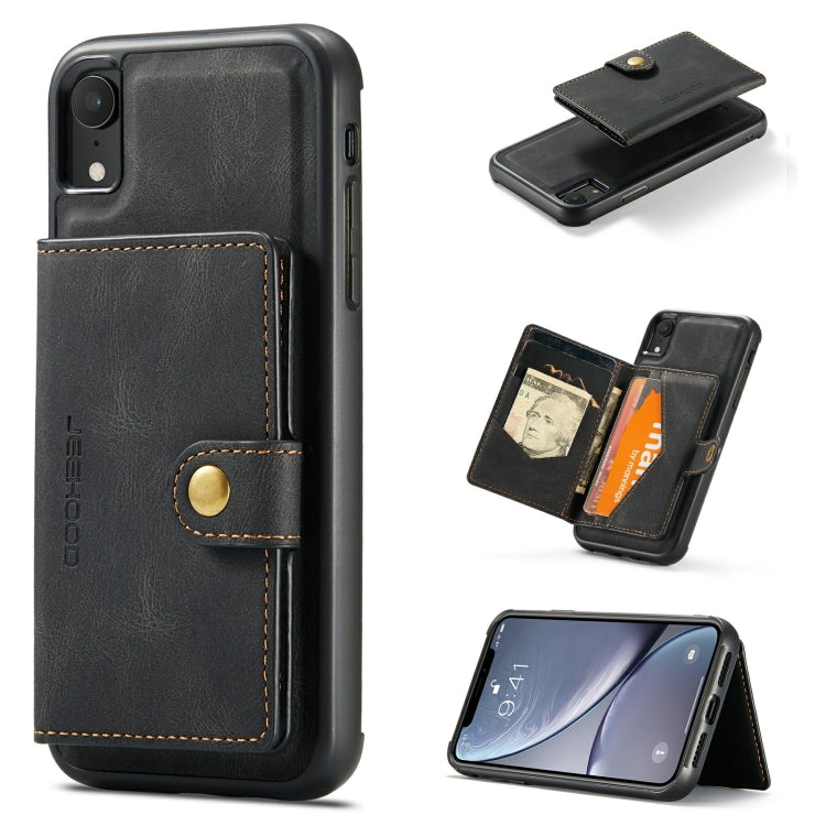 JEEHOOD Retro Magnetic Detachable Protective Case with Wallet & Card Slot & Holder, For iPhone 8 Plus & 7 Plus, For iPhone SE 2022 / SE 2020 & 8 & 7, For iPhone X / XS, For iPhone XR, For iPhone XS Max, For iPhone 11 Pro, For iPhone 11                 ...