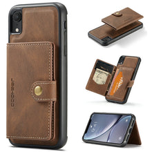 Load image into Gallery viewer, JEEHOOD Retro Magnetic Detachable Protective Case with Wallet &amp; Card Slot &amp; Holder, For iPhone 8 Plus &amp; 7 Plus, For iPhone SE 2022 / SE 2020 &amp; 8 &amp; 7, For iPhone X / XS, For iPhone XR, For iPhone XS Max, For iPhone 11 Pro, For iPhone 11                 ...