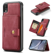 Load image into Gallery viewer, JEEHOOD Retro Magnetic Detachable Protective Case with Wallet &amp; Card Slot &amp; Holder, For iPhone 8 Plus &amp; 7 Plus, For iPhone SE 2022 / SE 2020 &amp; 8 &amp; 7, For iPhone X / XS, For iPhone XR, For iPhone XS Max, For iPhone 11 Pro, For iPhone 11                 ...