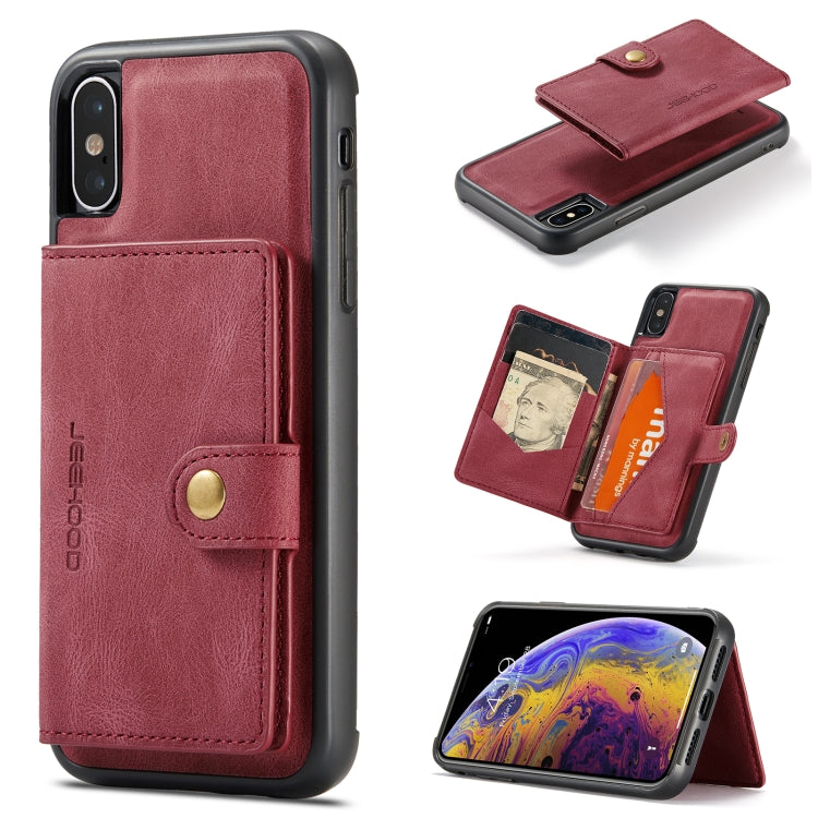 JEEHOOD Retro Magnetic Detachable Protective Case with Wallet & Card Slot & Holder, For iPhone 8 Plus & 7 Plus, For iPhone SE 2022 / SE 2020 & 8 & 7, For iPhone X / XS, For iPhone XR, For iPhone XS Max, For iPhone 11 Pro, For iPhone 11                 ...