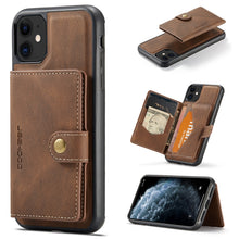 Load image into Gallery viewer, JEEHOOD Retro Magnetic Detachable Protective Case with Wallet &amp; Card Slot &amp; Holder, For iPhone 8 Plus &amp; 7 Plus, For iPhone SE 2022 / SE 2020 &amp; 8 &amp; 7, For iPhone X / XS, For iPhone XR, For iPhone XS Max, For iPhone 11 Pro, For iPhone 11                 ...