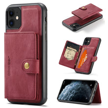 Load image into Gallery viewer, JEEHOOD Retro Magnetic Detachable Protective Case with Wallet &amp; Card Slot &amp; Holder, For iPhone 8 Plus &amp; 7 Plus, For iPhone SE 2022 / SE 2020 &amp; 8 &amp; 7, For iPhone X / XS, For iPhone XR, For iPhone XS Max, For iPhone 11 Pro, For iPhone 11                 ...