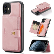 Load image into Gallery viewer, JEEHOOD Retro Magnetic Detachable Protective Case with Wallet &amp; Card Slot &amp; Holder, For iPhone 8 Plus &amp; 7 Plus, For iPhone SE 2022 / SE 2020 &amp; 8 &amp; 7, For iPhone X / XS, For iPhone XR, For iPhone XS Max, For iPhone 11 Pro, For iPhone 11                 ...