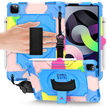 Load image into Gallery viewer, 360 Degree Rotation Turntable Contrast Color Robot Shockproof Silicone + PC Protective Case with Holder, For iPad Air 2022 / 2020 10.9 / Pro 11 (2020), For iPad 10.2 / 10.2 (2020) / Pro 10.5