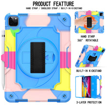 Load image into Gallery viewer, 360 Degree Rotation Turntable Contrast Color Robot Shockproof Silicone + PC Protective Case with Holder, For iPad Air 2022 / 2020 10.9 / Pro 11 (2020), For iPad 10.2 / 10.2 (2020) / Pro 10.5