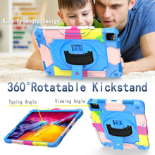 Load image into Gallery viewer, 360 Degree Rotation Turntable Contrast Color Robot Shockproof Silicone + PC Protective Case with Holder, For iPad Air 2022 / 2020 10.9 / Pro 11 (2020), For iPad 10.2 / 10.2 (2020) / Pro 10.5