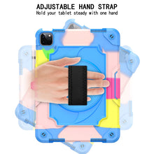 Load image into Gallery viewer, 360 Degree Rotation Turntable Contrast Color Robot Shockproof Silicone + PC Protective Case with Holder, For iPad Air 2022 / 2020 10.9 / Pro 11 (2020), For iPad 10.2 / 10.2 (2020) / Pro 10.5