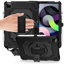 Load image into Gallery viewer, 360 Degree Rotation Turntable Contrast Color Robot Shockproof Silicone + PC Protective Case with Holder, For iPad Air 2022 / 2020 10.9 / Pro 11 (2020), For iPad 10.2 / 10.2 (2020) / Pro 10.5