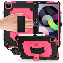 Load image into Gallery viewer, 360 Degree Rotation Turntable Contrast Color Robot Shockproof Silicone + PC Protective Case with Holder, For iPad Air 2022 / 2020 10.9 / Pro 11 (2020), For iPad 10.2 / 10.2 (2020) / Pro 10.5