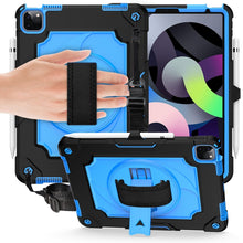 Load image into Gallery viewer, 360 Degree Rotation Turntable Contrast Color Robot Shockproof Silicone + PC Protective Case with Holder, For iPad Air 2022 / 2020 10.9 / Pro 11 (2020), For iPad 10.2 / 10.2 (2020) / Pro 10.5