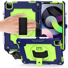 Load image into Gallery viewer, 360 Degree Rotation Turntable Contrast Color Robot Shockproof Silicone + PC Protective Case with Holder, For iPad Air 2022 / 2020 10.9 / Pro 11 (2020), For iPad 10.2 / 10.2 (2020) / Pro 10.5