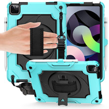 Load image into Gallery viewer, 360 Degree Rotation Turntable Contrast Color Robot Shockproof Silicone + PC Protective Case with Holder, For iPad Air 2022 / 2020 10.9 / Pro 11 (2020), For iPad 10.2 / 10.2 (2020) / Pro 10.5