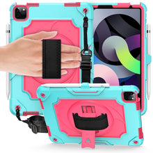Load image into Gallery viewer, 360 Degree Rotation Turntable Contrast Color Robot Shockproof Silicone + PC Protective Case with Holder, For iPad Air 2022 / 2020 10.9 / Pro 11 (2020), For iPad 10.2 / 10.2 (2020) / Pro 10.5