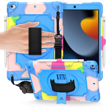 Load image into Gallery viewer, 360 Degree Rotation Turntable Contrast Color Robot Shockproof Silicone + PC Protective Case with Holder, For iPad Air 2022 / 2020 10.9 / Pro 11 (2020), For iPad 10.2 / 10.2 (2020) / Pro 10.5