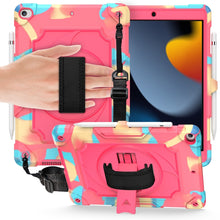 Load image into Gallery viewer, 360 Degree Rotation Turntable Contrast Color Robot Shockproof Silicone + PC Protective Case with Holder, For iPad Air 2022 / 2020 10.9 / Pro 11 (2020), For iPad 10.2 / 10.2 (2020) / Pro 10.5