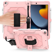 Load image into Gallery viewer, 360 Degree Rotation Turntable Contrast Color Robot Shockproof Silicone + PC Protective Case with Holder, For iPad Air 2022 / 2020 10.9 / Pro 11 (2020), For iPad 10.2 / 10.2 (2020) / Pro 10.5