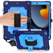 Load image into Gallery viewer, 360 Degree Rotation Turntable Contrast Color Robot Shockproof Silicone + PC Protective Case with Holder, For iPad Air 2022 / 2020 10.9 / Pro 11 (2020), For iPad 10.2 / 10.2 (2020) / Pro 10.5