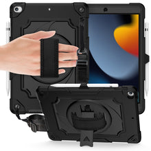 Load image into Gallery viewer, 360 Degree Rotation Turntable Contrast Color Robot Shockproof Silicone + PC Protective Case with Holder, For iPad Air 2022 / 2020 10.9 / Pro 11 (2020), For iPad 10.2 / 10.2 (2020) / Pro 10.5
