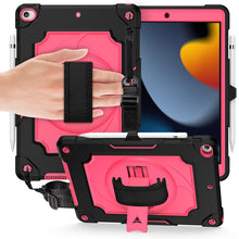 Load image into Gallery viewer, 360 Degree Rotation Turntable Contrast Color Robot Shockproof Silicone + PC Protective Case with Holder, For iPad Air 2022 / 2020 10.9 / Pro 11 (2020), For iPad 10.2 / 10.2 (2020) / Pro 10.5