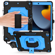 Load image into Gallery viewer, 360 Degree Rotation Turntable Contrast Color Robot Shockproof Silicone + PC Protective Case with Holder, For iPad Air 2022 / 2020 10.9 / Pro 11 (2020), For iPad 10.2 / 10.2 (2020) / Pro 10.5
