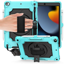 Load image into Gallery viewer, 360 Degree Rotation Turntable Contrast Color Robot Shockproof Silicone + PC Protective Case with Holder, For iPad Air 2022 / 2020 10.9 / Pro 11 (2020), For iPad 10.2 / 10.2 (2020) / Pro 10.5