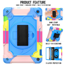 Load image into Gallery viewer, 360 Degree Rotation Turntable Contrast Color Robot Shockproof Silicone + PC Protective Case with Holder, For Amazon Kindle Fire HD 8 2020, For Samsung Tab A 8.0 (2019)/T290, For Samsung Galaxy Tab A7 10.4 (2020)/T500                                    ...