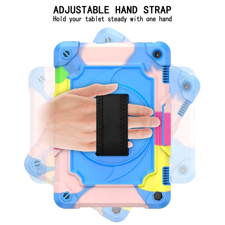 360 Degree Rotation Turntable Contrast Color Robot Shockproof Silicone + PC Protective Case with Holder, For Amazon Kindle Fire HD 8 2020, For Samsung Tab A 8.0 (2019)/T290, For Samsung Galaxy Tab A7 10.4 (2020)/T500                                    ...