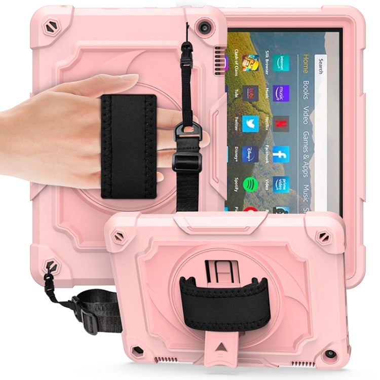 360 Degree Rotation Turntable Contrast Color Robot Shockproof Silicone + PC Protective Case with Holder, For Amazon Kindle Fire HD 8 2020, For Samsung Tab A 8.0 (2019)/T290, For Samsung Galaxy Tab A7 10.4 (2020)/T500                                    ...
