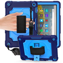 Load image into Gallery viewer, 360 Degree Rotation Turntable Contrast Color Robot Shockproof Silicone + PC Protective Case with Holder, For Amazon Kindle Fire HD 8 2020, For Samsung Tab A 8.0 (2019)/T290, For Samsung Galaxy Tab A7 10.4 (2020)/T500                                    ...