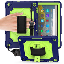 Load image into Gallery viewer, 360 Degree Rotation Turntable Contrast Color Robot Shockproof Silicone + PC Protective Case with Holder, For Amazon Kindle Fire HD 8 2020, For Samsung Tab A 8.0 (2019)/T290, For Samsung Galaxy Tab A7 10.4 (2020)/T500                                    ...