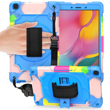 Load image into Gallery viewer, 360 Degree Rotation Turntable Contrast Color Robot Shockproof Silicone + PC Protective Case with Holder, For Amazon Kindle Fire HD 8 2020, For Samsung Tab A 8.0 (2019)/T290, For Samsung Galaxy Tab A7 10.4 (2020)/T500                                    ...