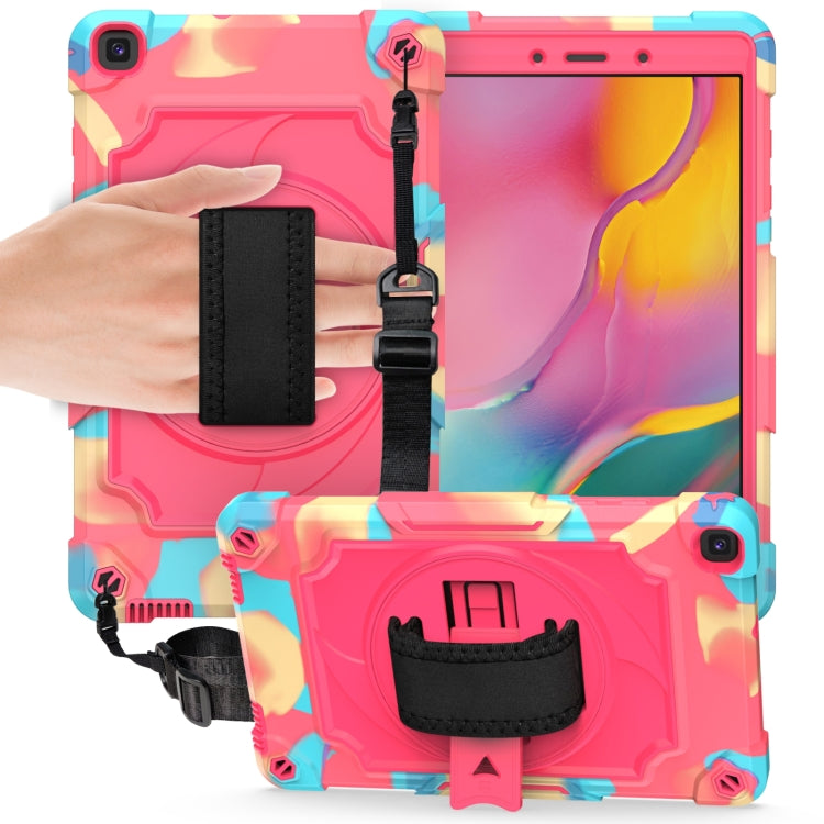 360 Degree Rotation Turntable Contrast Color Robot Shockproof Silicone + PC Protective Case with Holder, For Amazon Kindle Fire HD 8 2020, For Samsung Tab A 8.0 (2019)/T290, For Samsung Galaxy Tab A7 10.4 (2020)/T500                                    ...