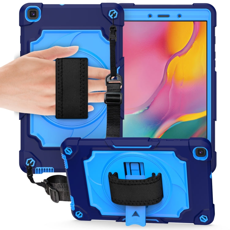 360 Degree Rotation Turntable Contrast Color Robot Shockproof Silicone + PC Protective Case with Holder, For Amazon Kindle Fire HD 8 2020, For Samsung Tab A 8.0 (2019)/T290, For Samsung Galaxy Tab A7 10.4 (2020)/T500                                    ...