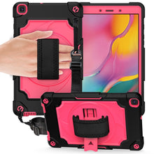 Load image into Gallery viewer, 360 Degree Rotation Turntable Contrast Color Robot Shockproof Silicone + PC Protective Case with Holder, For Amazon Kindle Fire HD 8 2020, For Samsung Tab A 8.0 (2019)/T290, For Samsung Galaxy Tab A7 10.4 (2020)/T500                                    ...