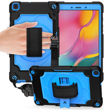 Load image into Gallery viewer, 360 Degree Rotation Turntable Contrast Color Robot Shockproof Silicone + PC Protective Case with Holder, For Amazon Kindle Fire HD 8 2020, For Samsung Tab A 8.0 (2019)/T290, For Samsung Galaxy Tab A7 10.4 (2020)/T500                                    ...