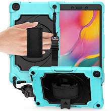 Load image into Gallery viewer, 360 Degree Rotation Turntable Contrast Color Robot Shockproof Silicone + PC Protective Case with Holder, For Amazon Kindle Fire HD 8 2020, For Samsung Tab A 8.0 (2019)/T290, For Samsung Galaxy Tab A7 10.4 (2020)/T500                                    ...