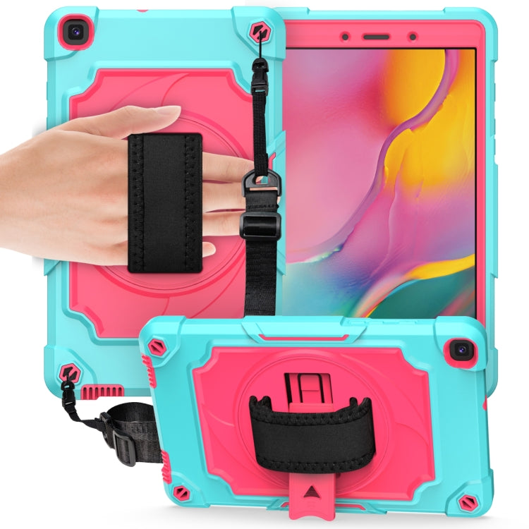 360 Degree Rotation Turntable Contrast Color Robot Shockproof Silicone + PC Protective Case with Holder, For Amazon Kindle Fire HD 8 2020, For Samsung Tab A 8.0 (2019)/T290, For Samsung Galaxy Tab A7 10.4 (2020)/T500                                    ...