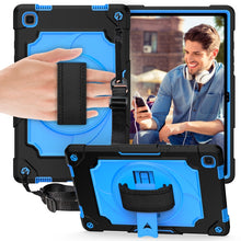 Load image into Gallery viewer, 360 Degree Rotation Turntable Contrast Color Robot Shockproof Silicone + PC Protective Case with Holder, For Amazon Kindle Fire HD 8 2020, For Samsung Tab A 8.0 (2019)/T290, For Samsung Galaxy Tab A7 10.4 (2020)/T500                                    ...